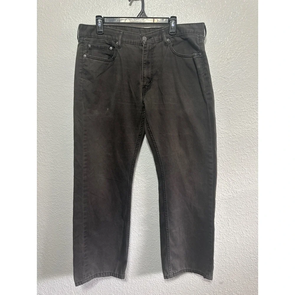 Levi Strauss 559 Jeans Mens 36x30 Dark Gray Relaxed Fit Straight Leg Denim
